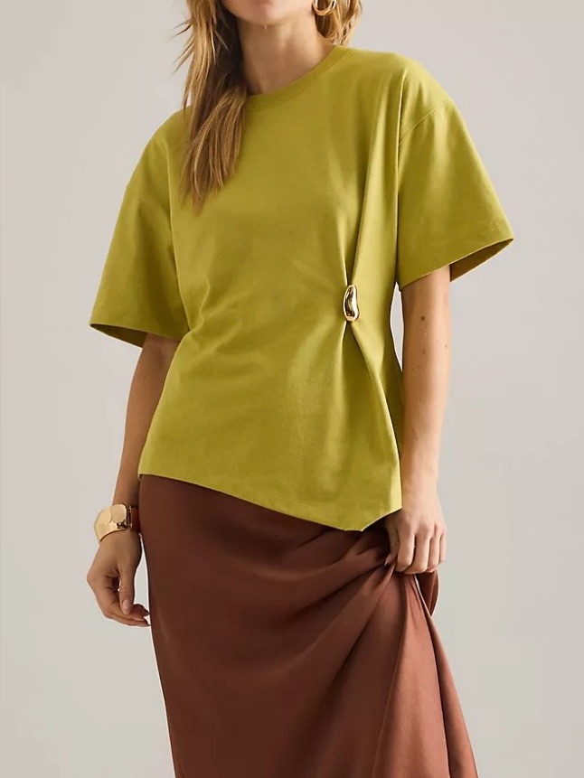 Anthropologie Olive Green Crewneck Tee With Tag